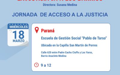 La Justicia va a los Barrios estará hoy miércoles en el barrio Anacleto Medina