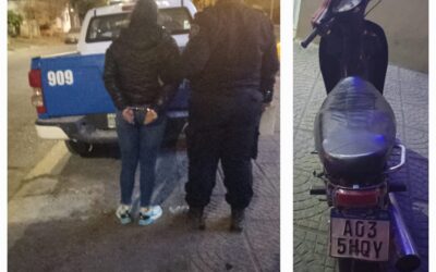 LE ROBARON LA MOTO A SU SUEGRA Y FUERON DETENIDOS