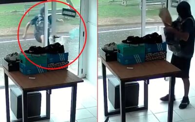 Entró de una patada a un comercio, robó mercadería y fue identificado por el video