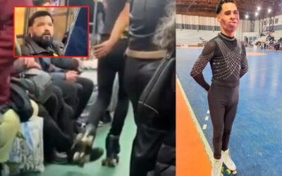 Un hombre le puso el pie a un campeón de patinaje en el subte y otros pasajeros reaccionaron